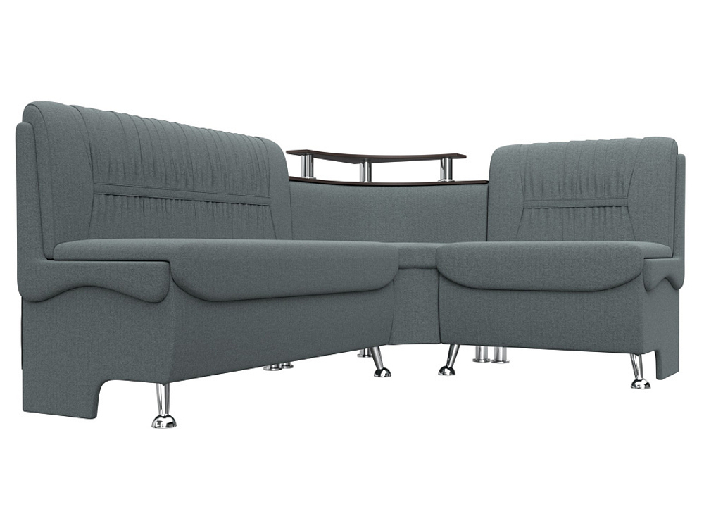 Диван кухонный угловой Сидней правый угол, Амур 07 серый, Рогожка, 125903