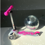 Самокат Mini Micro Deluxe Flux LED неоновый розовый