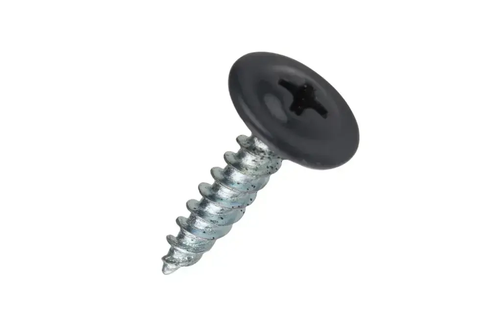 Саморез с прессшайбой 4,2х19 серый гранит RAL7024 острые 100шт.