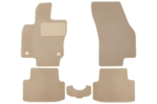 Коврики в салон для JETTA VS5 2023- (I рестайлинг, I рестайлинг 2) кроссовер, 5шт. (текстиль, бежевые) KLEVER0412800222112KH