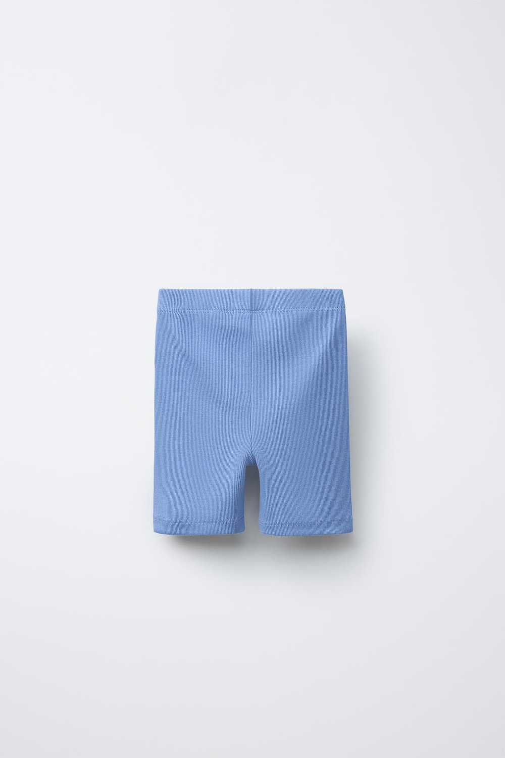 ZARA ШОРТЫ-ВЕЛОСИПЕДКИ В РУБЧИК, ГОЛУБОЙ