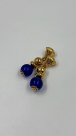 Серьги с синими подвесками