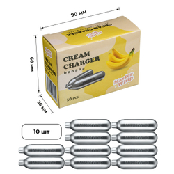 Баллончики для сифона для взбивания сливок вкус банан (N2O) MasterWhip 50шт.