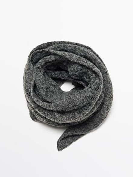 Massimo Dutti Трикотажный шейный платок, серый