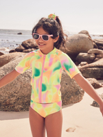 Купальник раздельный и резинка для волос в комплекте для девочки Next AB7-006, Салатовый, Розовый