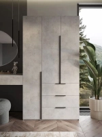 Шкаф Распашной Серый 120x220x52,5 SOHO с ящиками