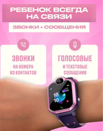 Детские смарт-часы H1 GPS (розовый)