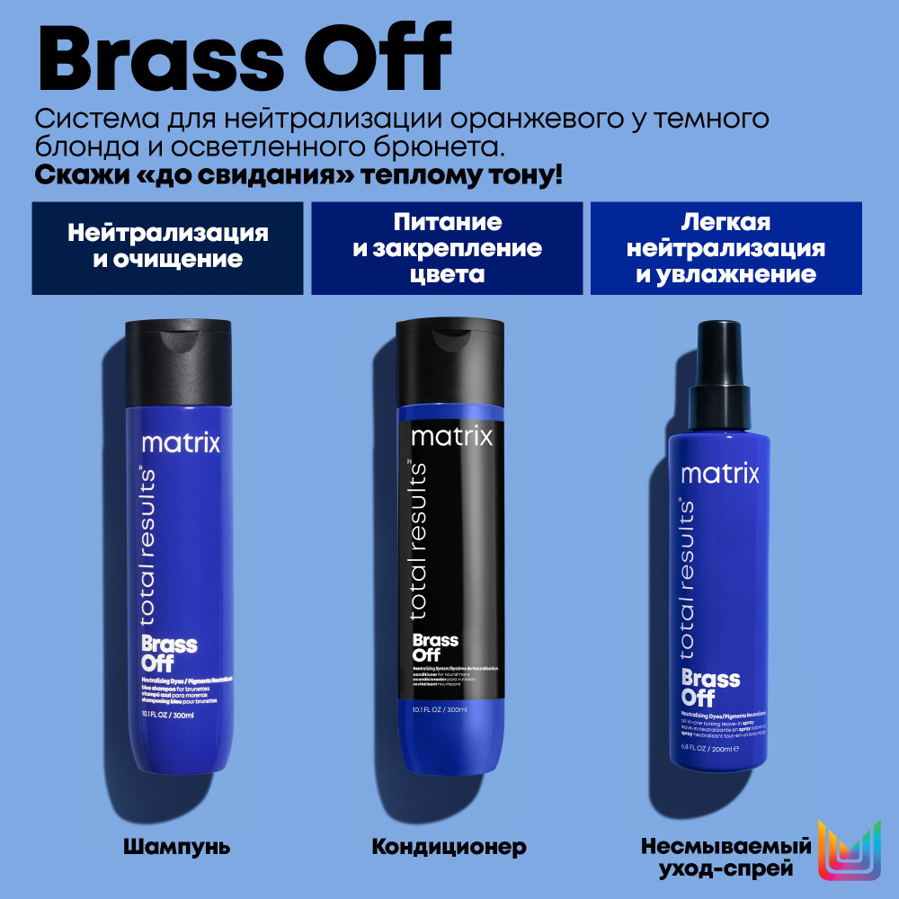Matrix Total Results Brass Off Холодный Блонд многофункциональный спрей 10в1 200 мл