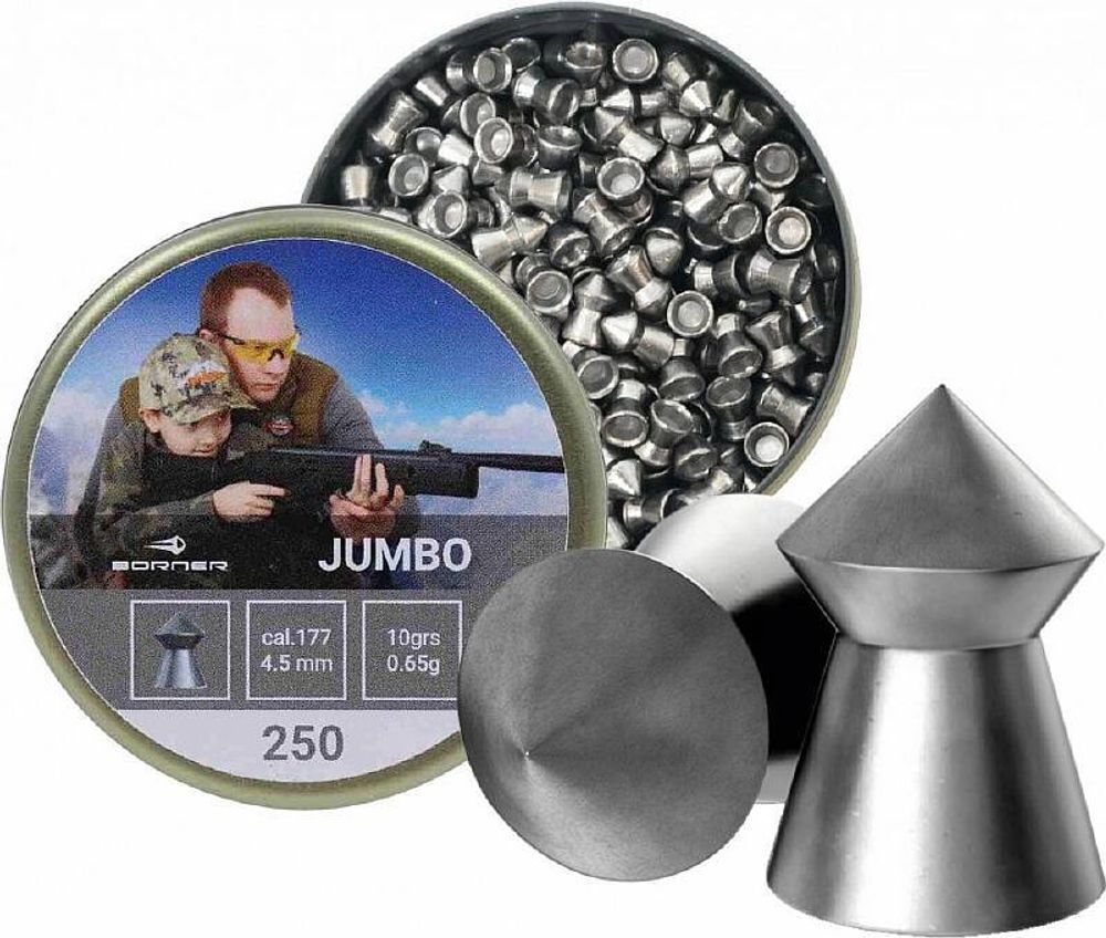 Пули Borner Jumbo кал. 4,5 мм 0,65 гр. 250шт.