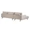 Диван Galene 3-местный с левым шезлонгом, бежевый, 254 см