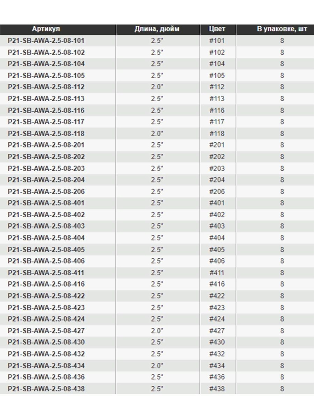 Виброхвост Pontoon21 Homunculures Awaruna, 2.5'', длина 63,5мм, вес 3,9гр, цвет 438, в упаковке 8шт