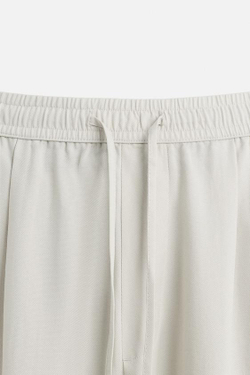 ZARA СТРУЯЩИЕСЯ БРЮКИ СВОБОДНОГО КРОЯ, ЦВЕТ ЛЬДА