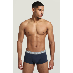 Мужские трусы хипсы синие набор 2 в 1 Bikkembergs CLASSIC BKK1UTR02BI/2