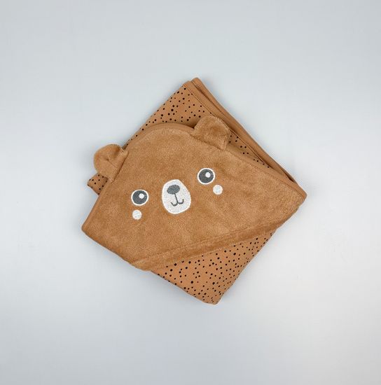 Полотенце махровое/хлопковое "Мишка" индийский загар