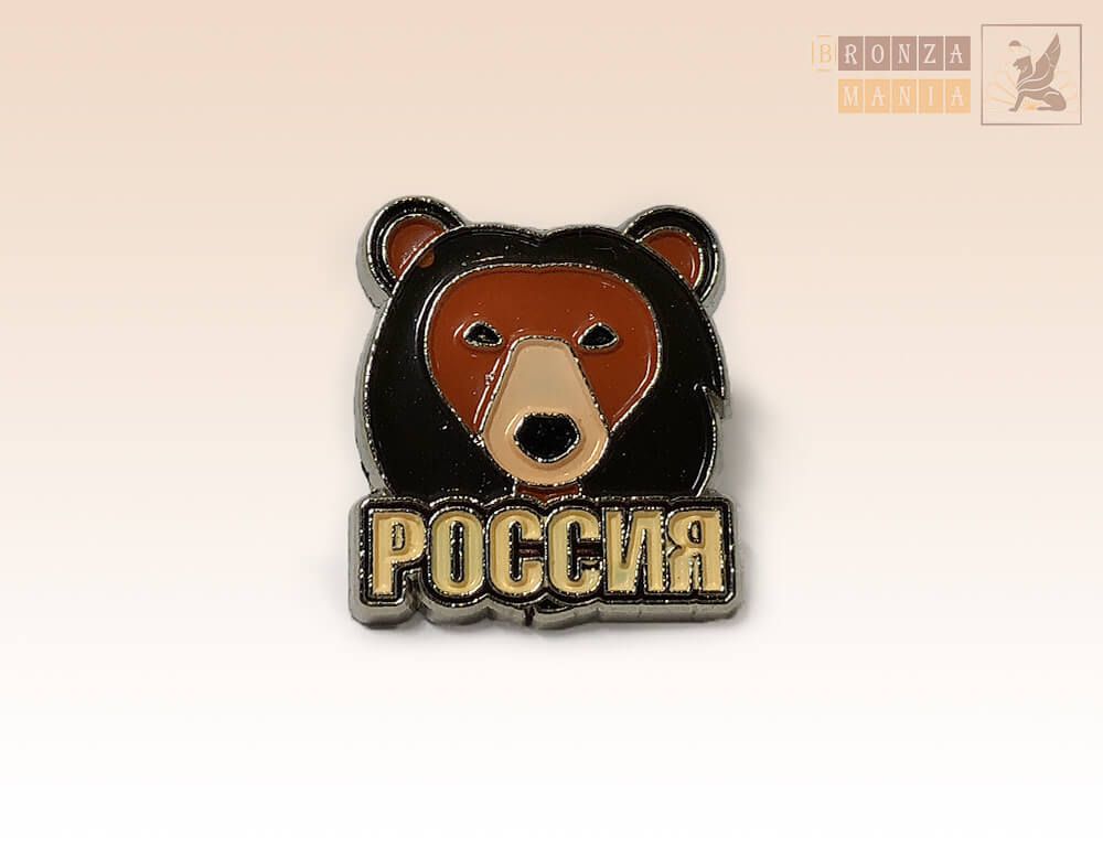 значок Медведь - Россия