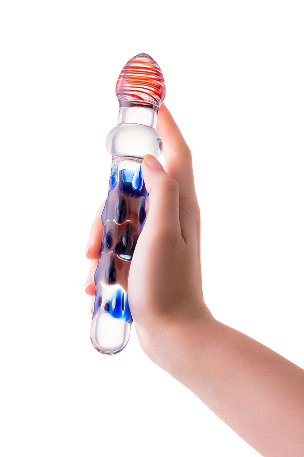 Фаллоимитатор стеклянный Sexus Glass, двусторонний, 20 см