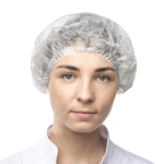 Шапочка-берет пл.10-12 белая 100 шт