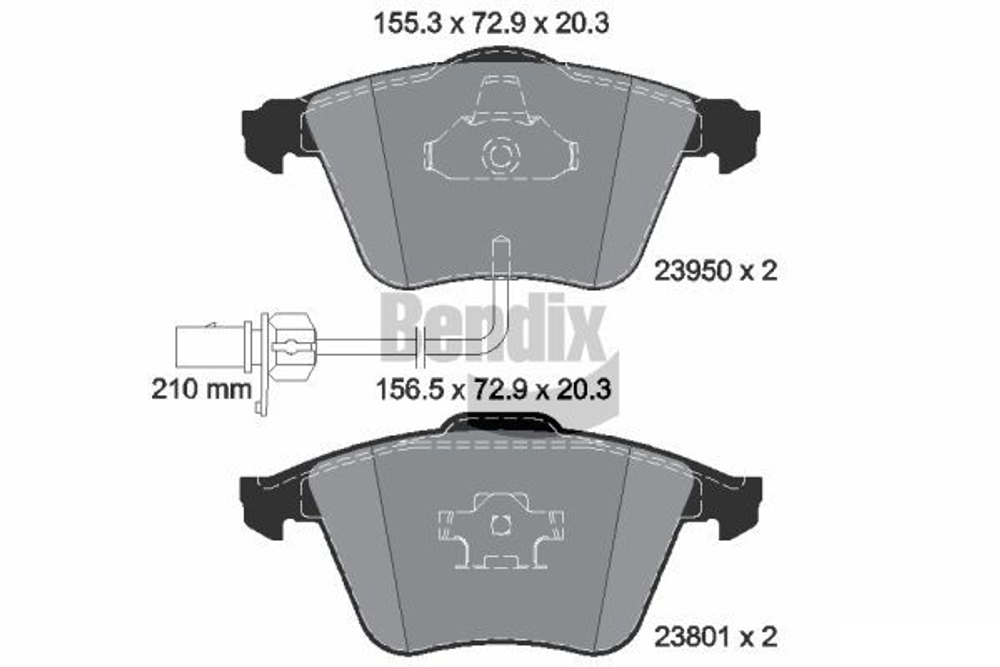 BENDIX Braking - BPD1285-BEN - Brake Pad Set, disc brake
