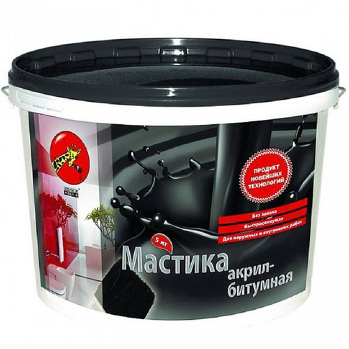 Мастика акрил-битумная 5 кг Поли-Р