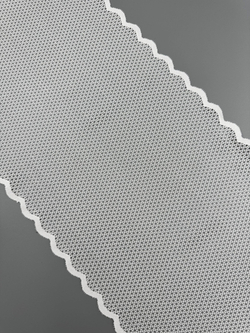 Эластичное кружево теплое белое крупная ячейка ширина 22 см