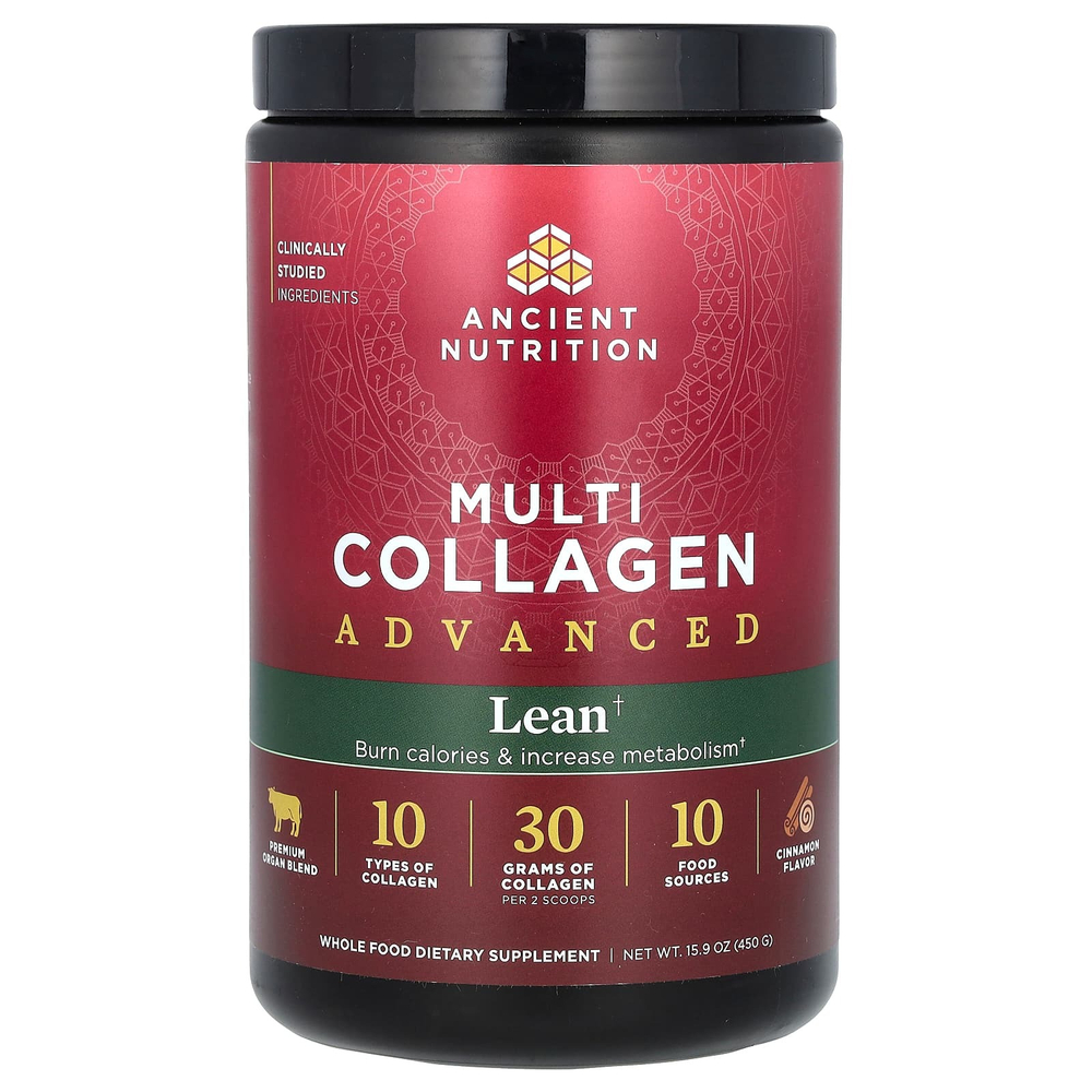 Ancient Nutrition, Multi Collagen Advanced, улучшенный коллаген, корица, 450 г (15,9 унции)