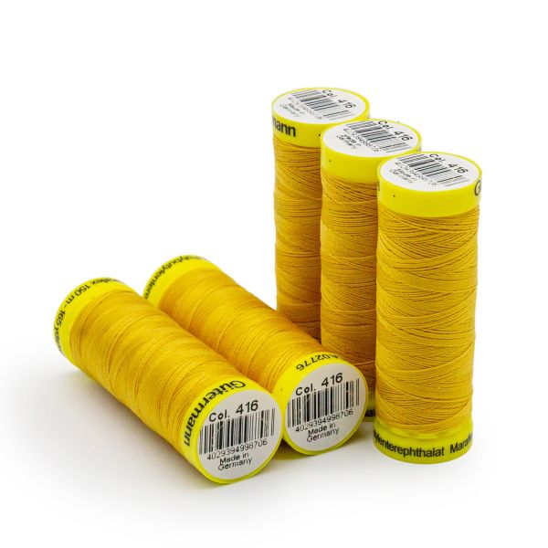Нитки для трикотажа Gutermann Maraflex 120 (150 метров), 5 кат. | 416 св.золото