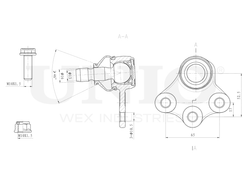 Опора шаровая передняя нижняя левая UNIO SSP-20095