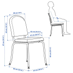 Стол и 2 стула - NACKANÄS / EBBALYCKE/ NACKANАS  IKEA/ НАКАНАС/  ЭББАЛЮККЕ ИКЕА, 80х75 см, белый /коричневый
