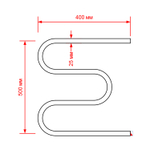 Полотенцесушитель MIXLINE SIMPLE M 50x40 (кнопочный выкл, 123 Вт) ХРОМ