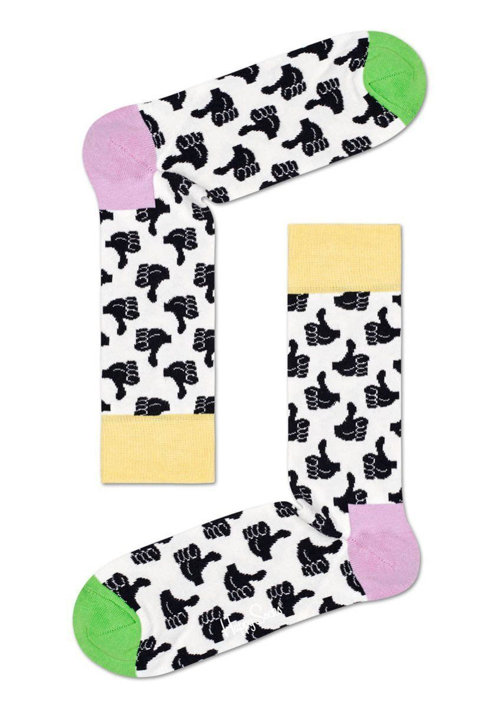 Носки унисекс Thumbs Up Sock с принтом (Размер: 25) (Цвет: черный)