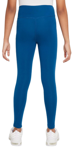 Штаны для девочки теннисные Nike Kids Sportswear Favorites High-Waist Leggings - court blue/white