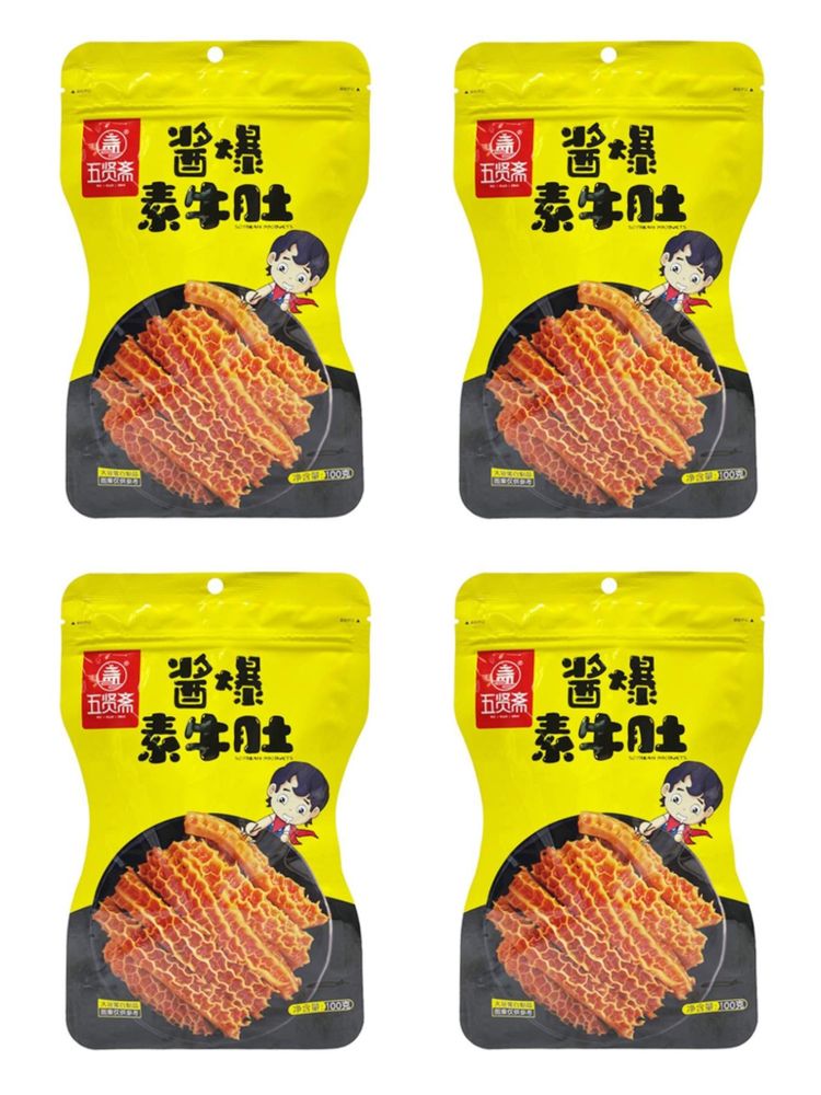Обжаренный соевый рубец Wuxianzhai 100 г x 4 шт