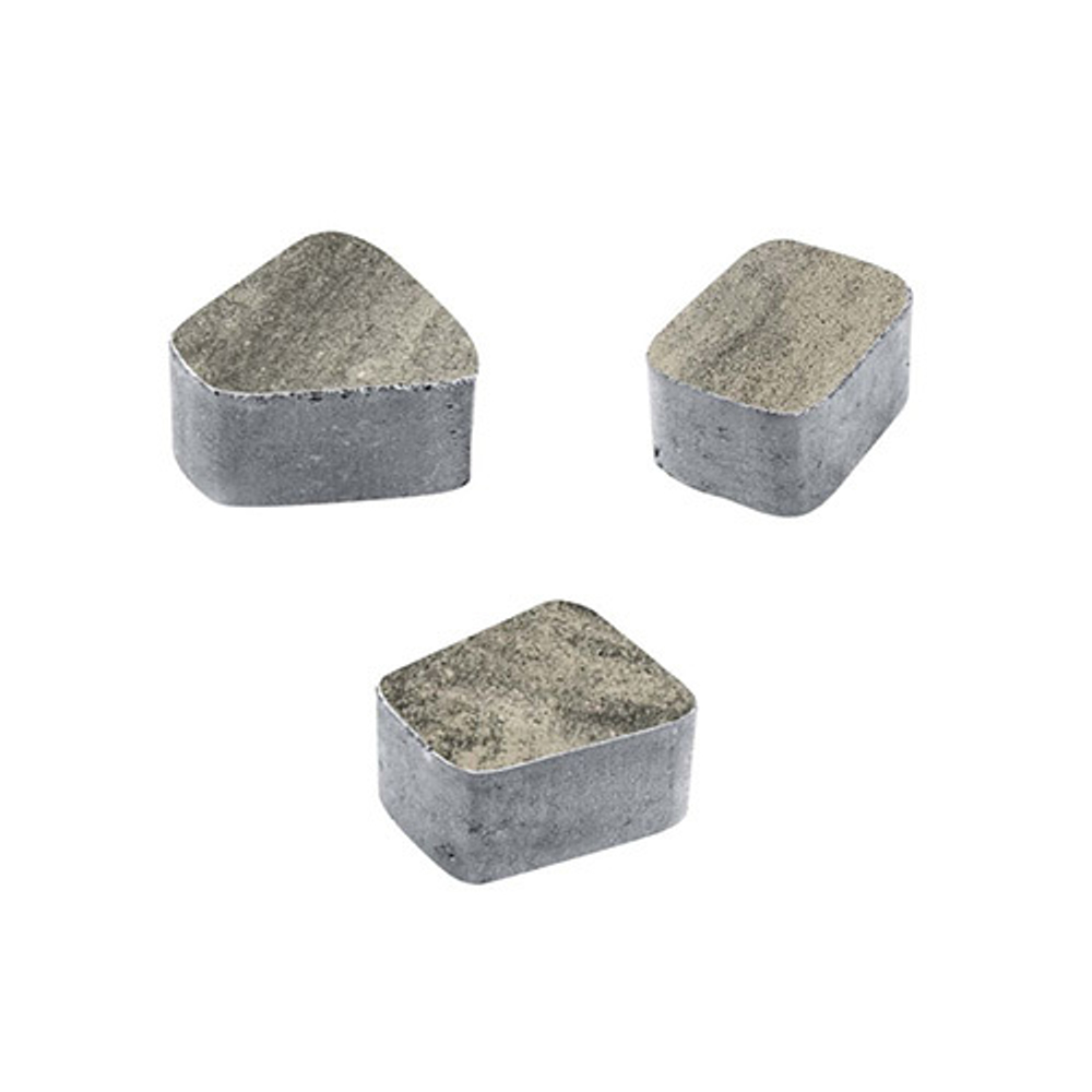 Тротуарная плитка КЛАССИКО (круг) - Листопад гладкий Антрацит, комплект из 3 видов плит