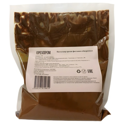 Фисташковая паста 100% из обжаренных орехов «ОРЕХПРОМ» 500 гр