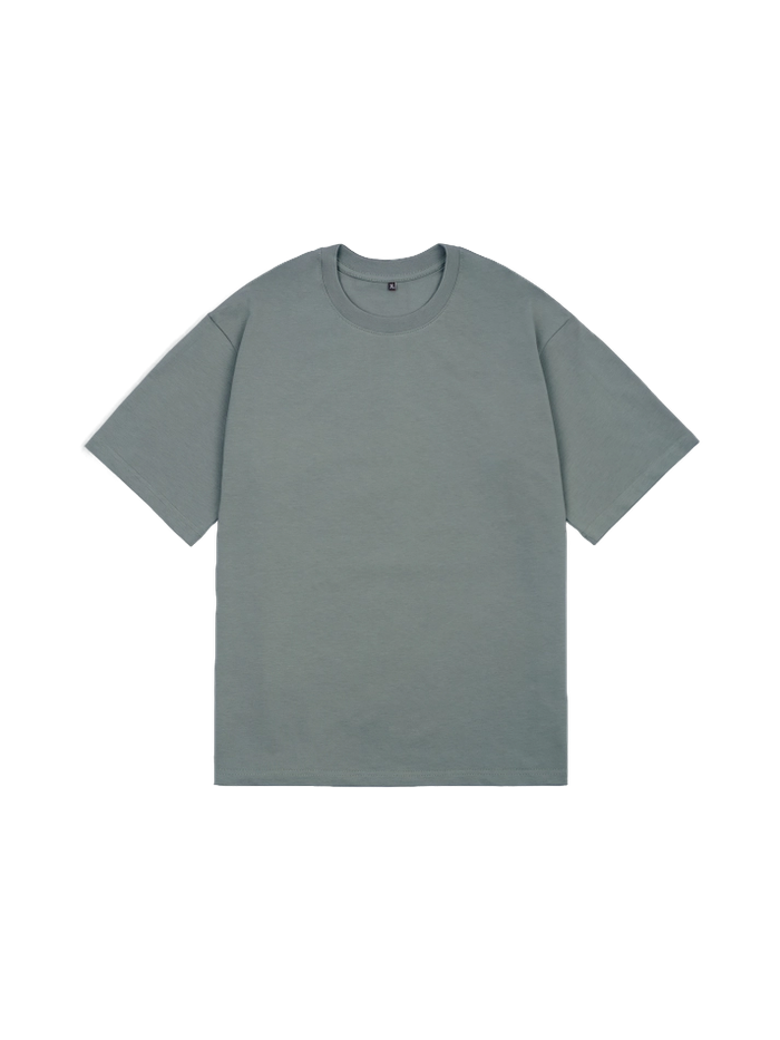Футболка оверсайз (серо-зеленый) 230 г