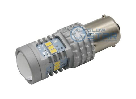 Светодиодная лампа P21W 1156-3020-14SMD без полярности, со стабилизатором (белый), 1шт