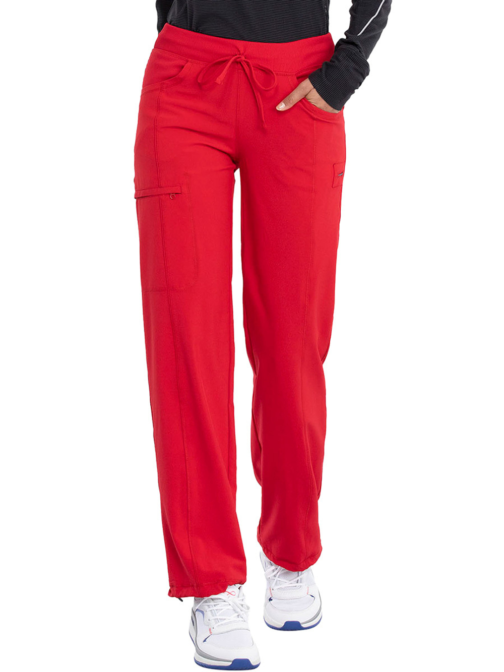 Брюки медицинские женские Cherokee 1123A с регулируемой кулиской, красный, 42