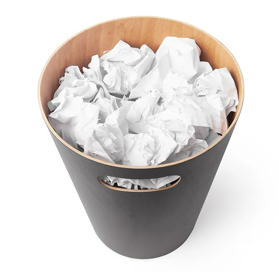 Корзина для мусора Woodrow серая