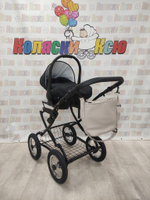 Коляска модульная Indigo Barbara Eco Classic be 02 (св.бежевая кожа)