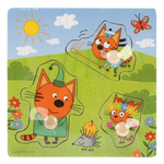 Вкладыш "Три кота. Веселая прогулка" 15х15см. термопл. 1002-CATS (Буратино)