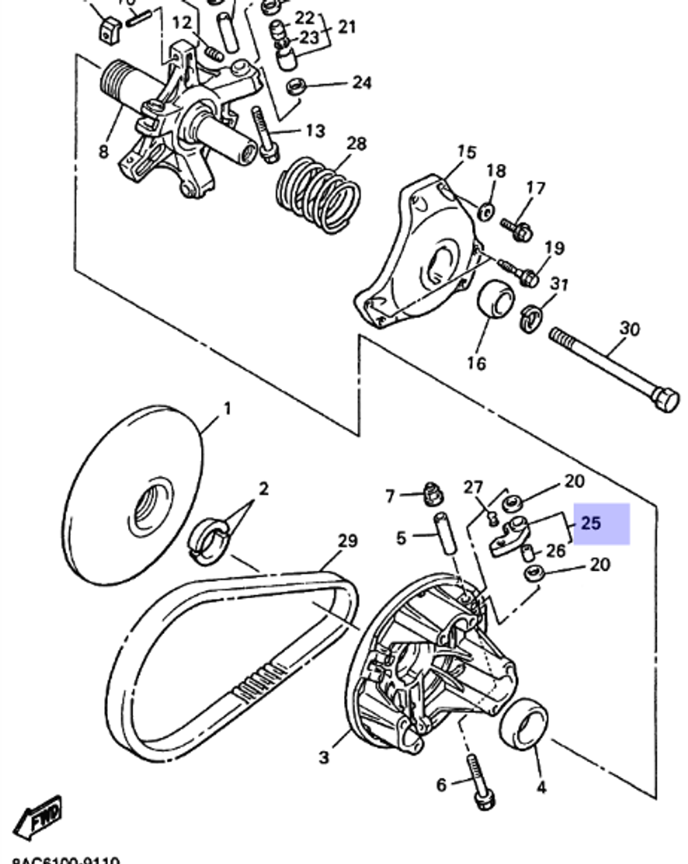 Грузик вариатора Yamaha 8AT1760510