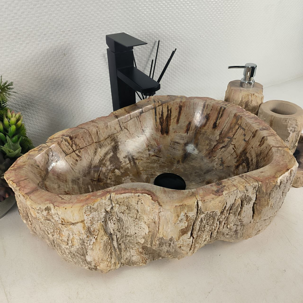 Раковина из окаменелого дерева OD-64691 49*37*15 0175