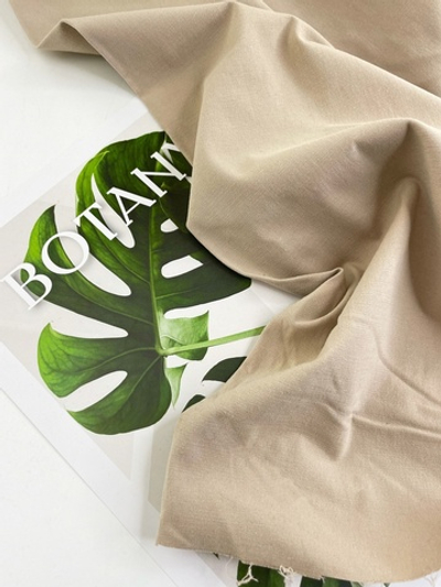 Хлопок (саржевое плетение), цвет - Бежевый