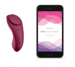 Бесшумный вибромассажер в трусики Sexy Secret (10 режимов, синхронизируется со смартфоном) (Цвет: вишневый)