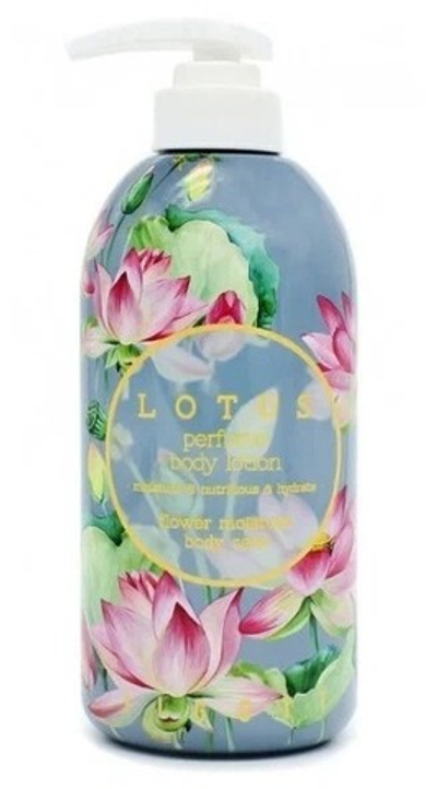 Парфюмированный лосьон для тела с экстрактом лотоса Jigott 500 мл