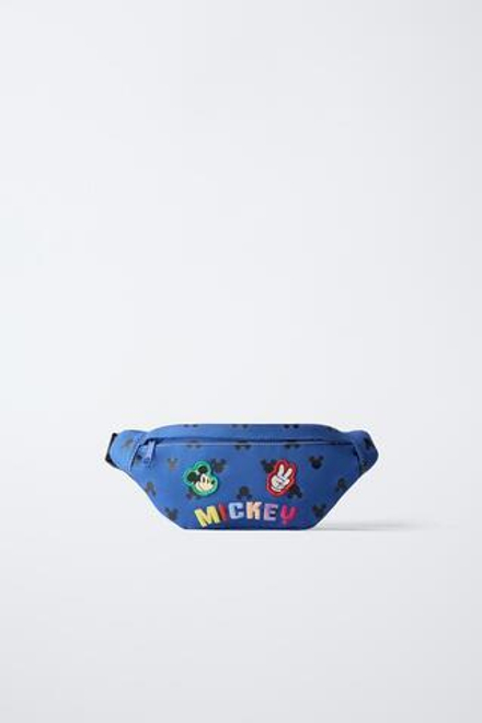 ZARA ПОЯСНАЯ СУМКА MICKEY MOUSE © DISNEY, СИНИЙ