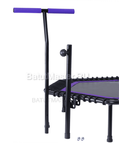 Каркасный батут с Т-образной ручкой, диаметр 4 фт, черно - фиолетовый