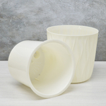 Горшок цветочный Desert 3,6л с дренажной вставкой (d182, h177мм) молочный