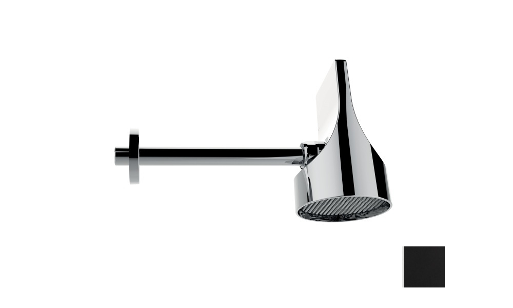 Bossini Apice душ верхний, поворотный, настенный держатель Ø100 мм, цвет чёрный матовый