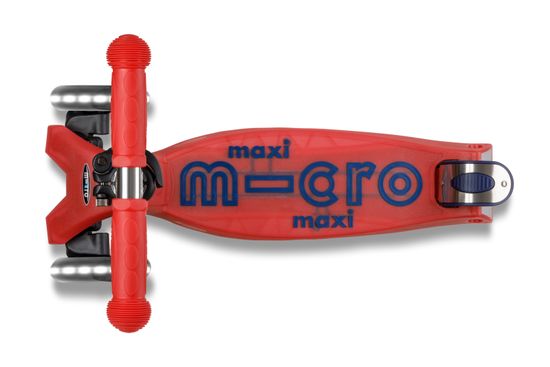 Самокат Maxi Micro Deluxe Glow Plus (светящийся) LED красное сияние